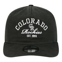 Colorado Rockies Stacked 19TWENTY Adjustable Hat Black | New Era
