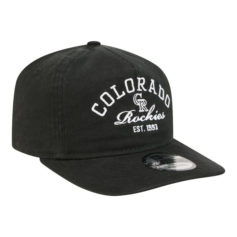 Colorado Rockies Stacked 19TWENTY Adjustable Hat Black | New Era