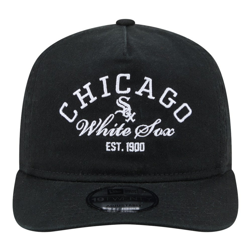 Chicago White Sox Stacked 19TWENTY Adjustable Hat Black | New Era