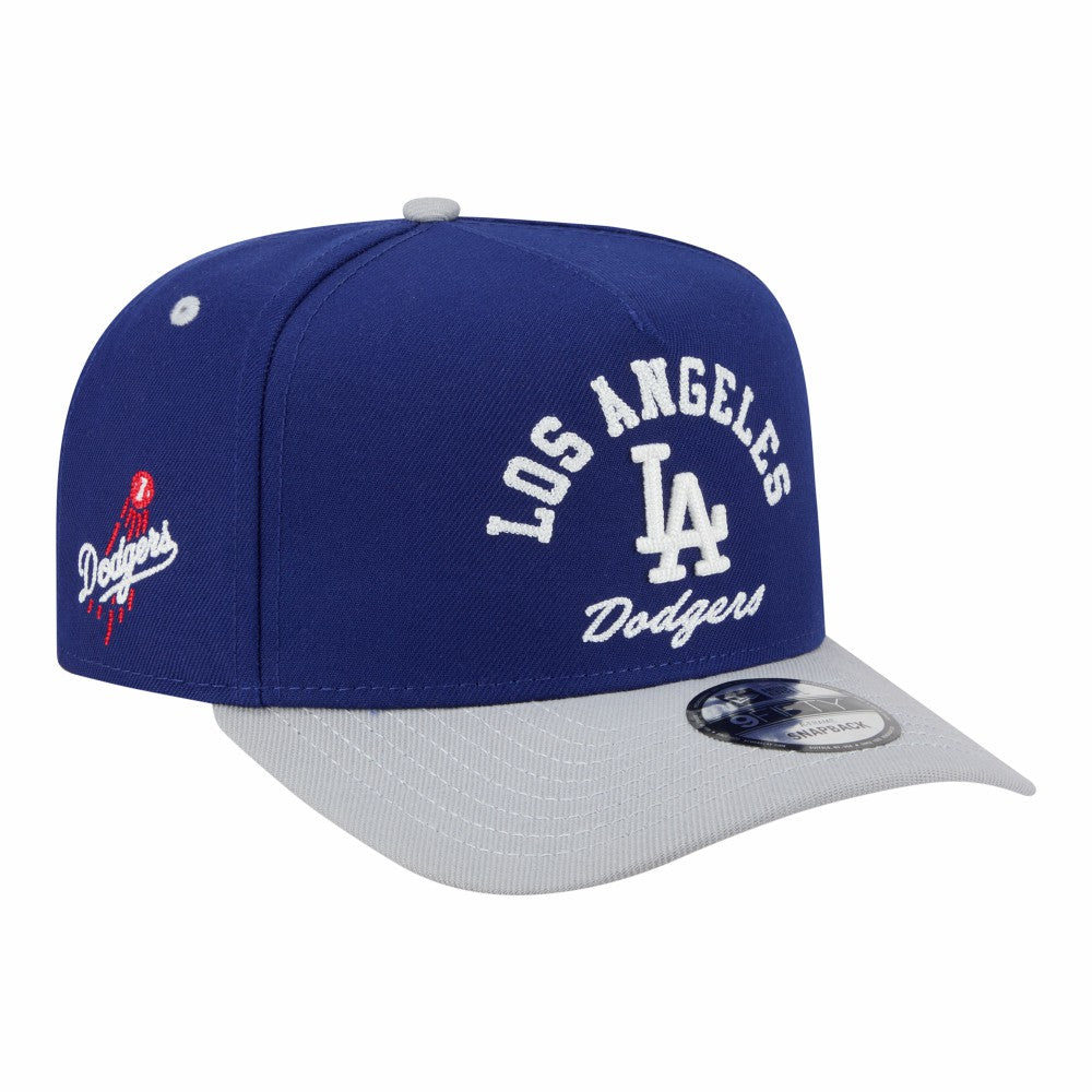 Los Angeles Dodgers Arched A-Frame 9FIFTY Adjustable Hat Royal/Gray | New Era