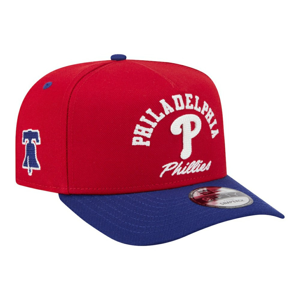 Philadelphia Phillies Arched A-Frame 9FIFTY Adjustable Hat Red/Royal | New Era