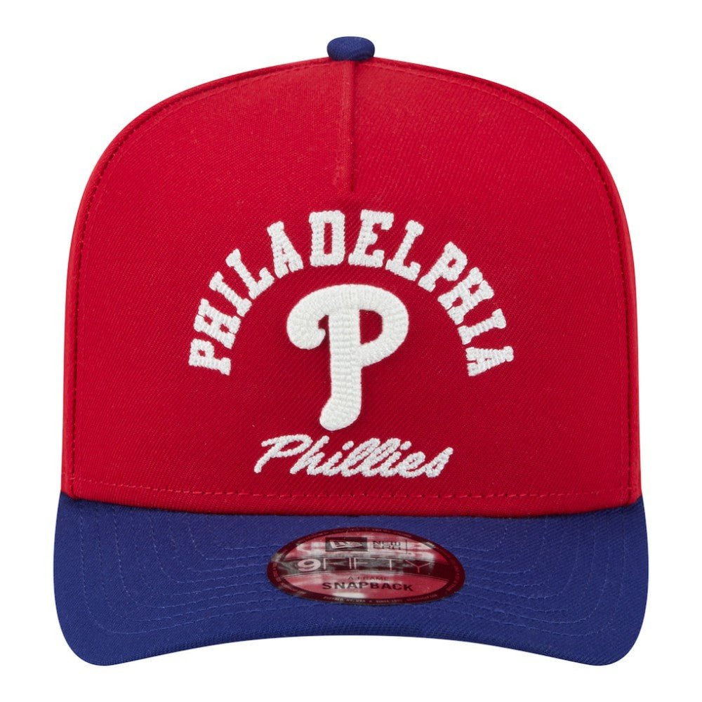 Philadelphia Phillies Arched A-Frame 9FIFTY Adjustable Hat Red/Royal | New Era
