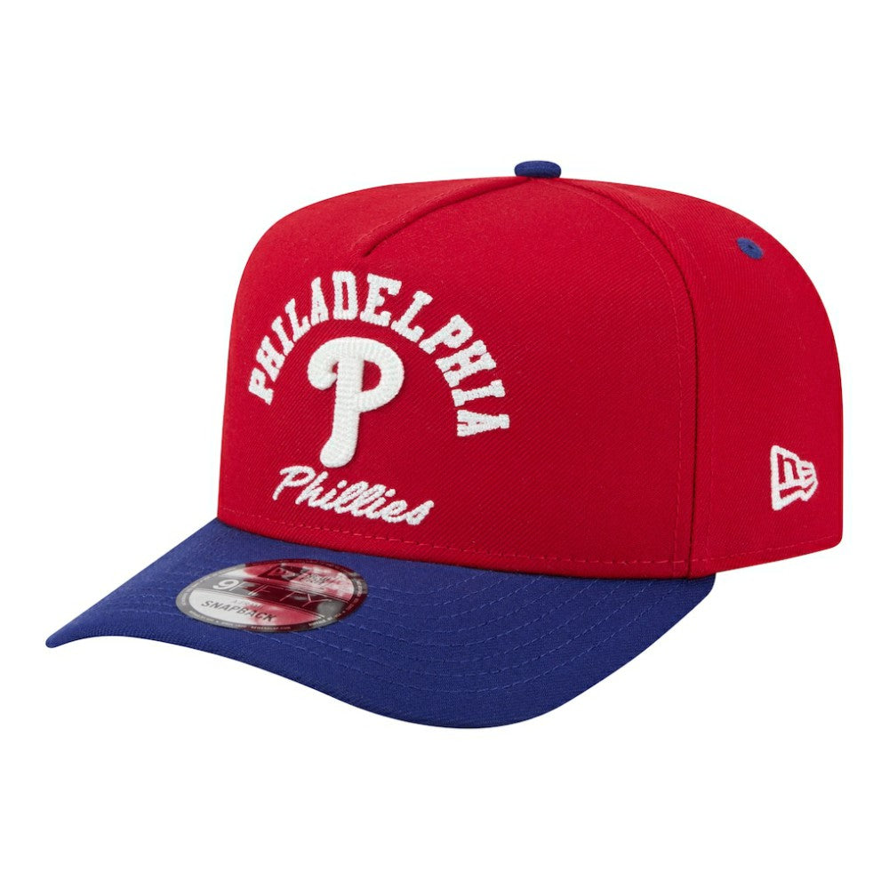 Philadelphia Phillies Arched A-Frame 9FIFTY Adjustable Hat Red/Royal | New Era