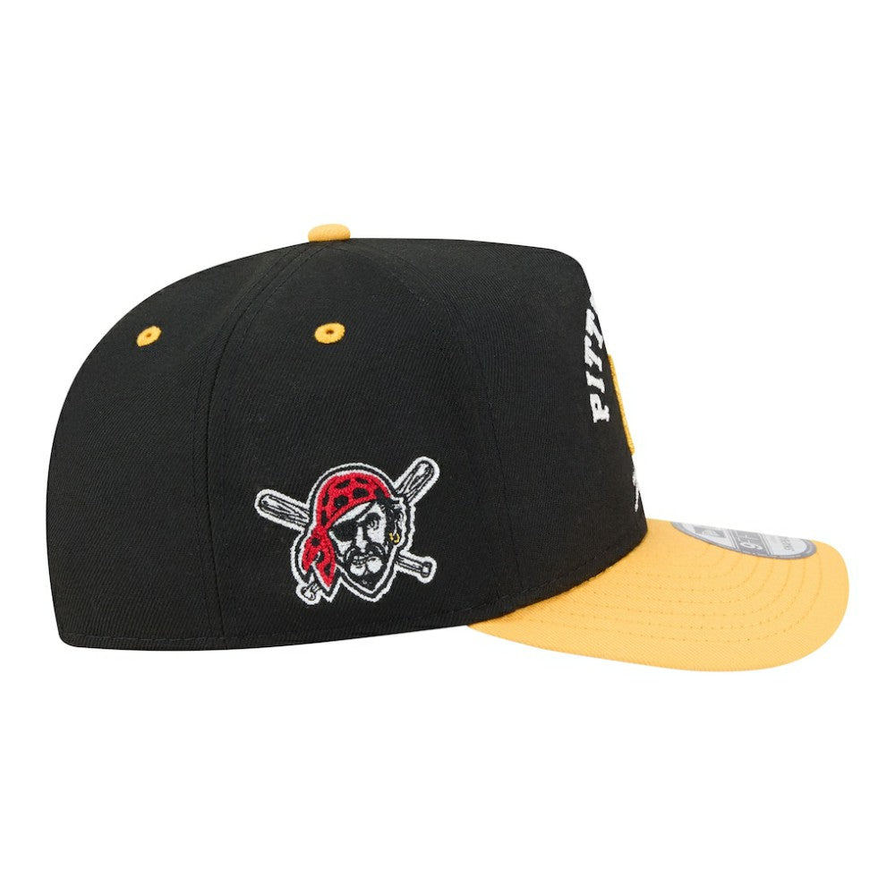 Pittsburgh Pirates Arched A-Frame 9FIFTY Adjustable Hat Black/Gold | New Era