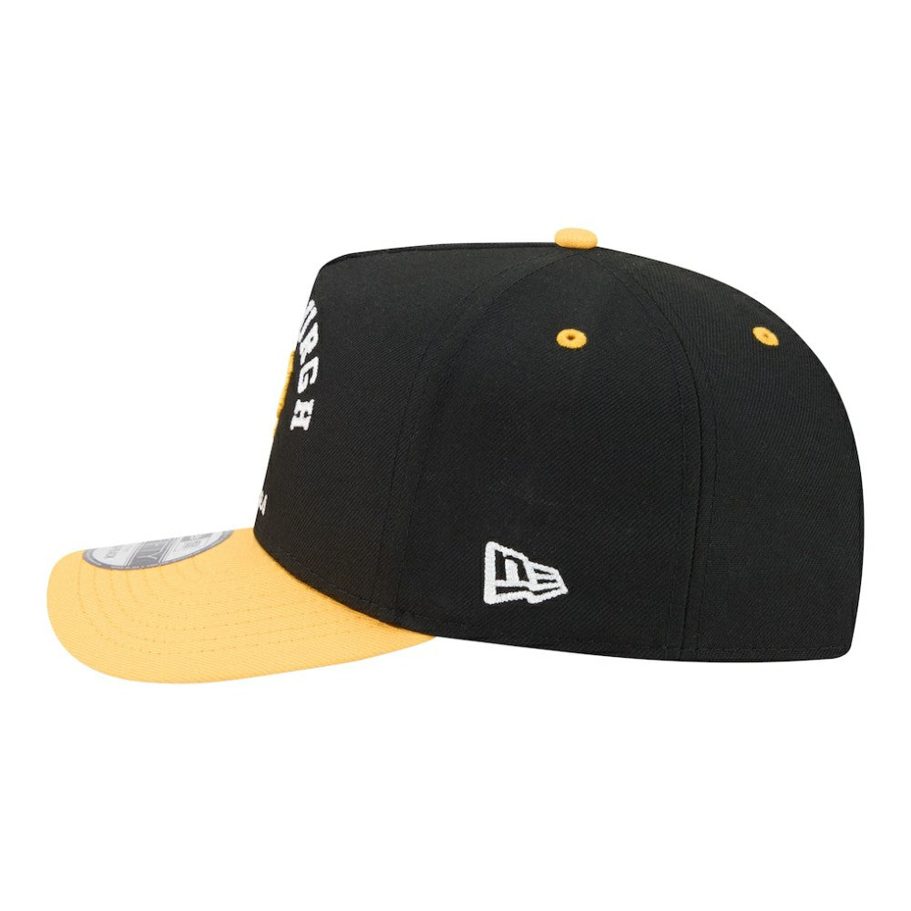 Pittsburgh Pirates Arched A-Frame 9FIFTY Adjustable Hat Black/Gold | New Era