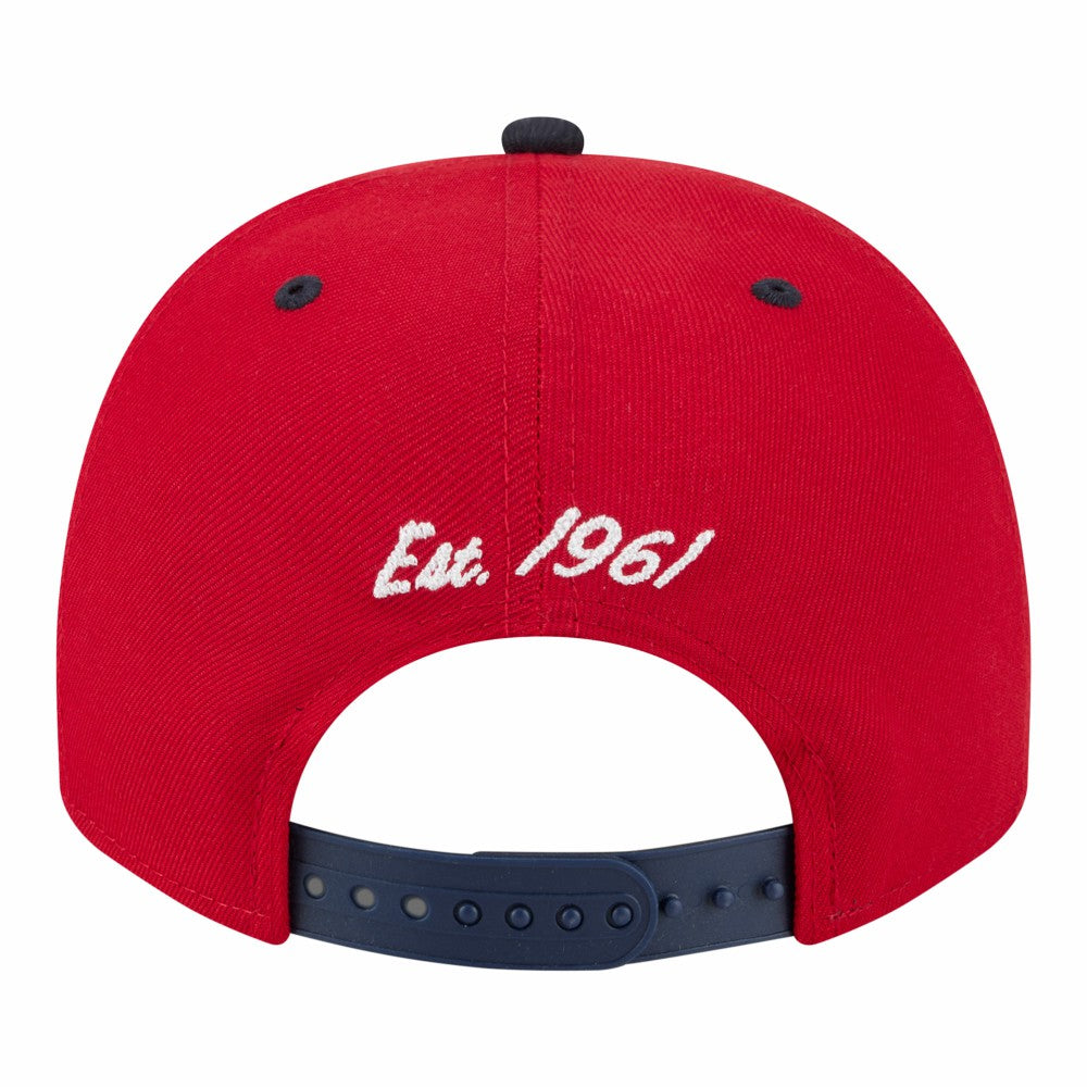 Los Angeles Angels Arched A-Frame 9FIFTY Adjustable Hat Red/Navy | New Era