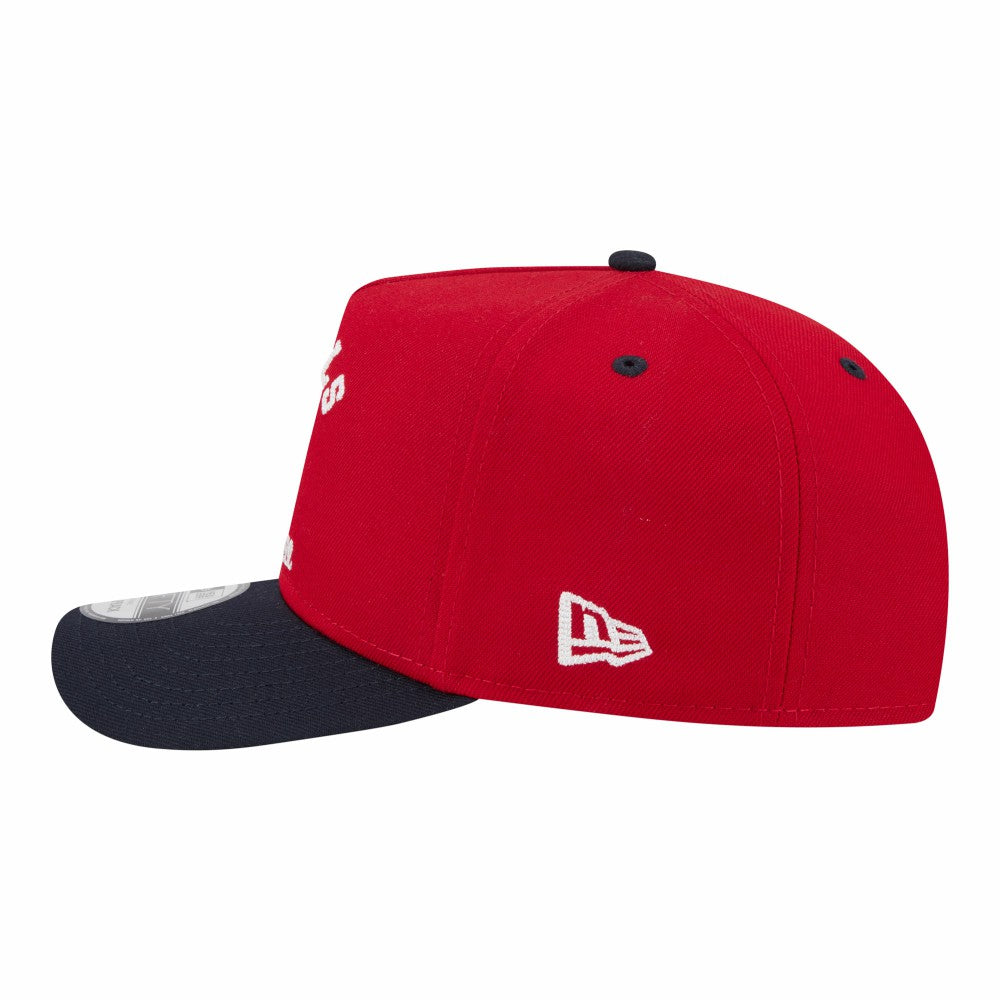 Los Angeles Angels Arched A-Frame 9FIFTY Adjustable Hat Red/Navy | New Era