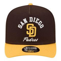 San Diego Padres Arched A-Frame 9FIFTY Adjustable Hat Brown/Gold | New Era