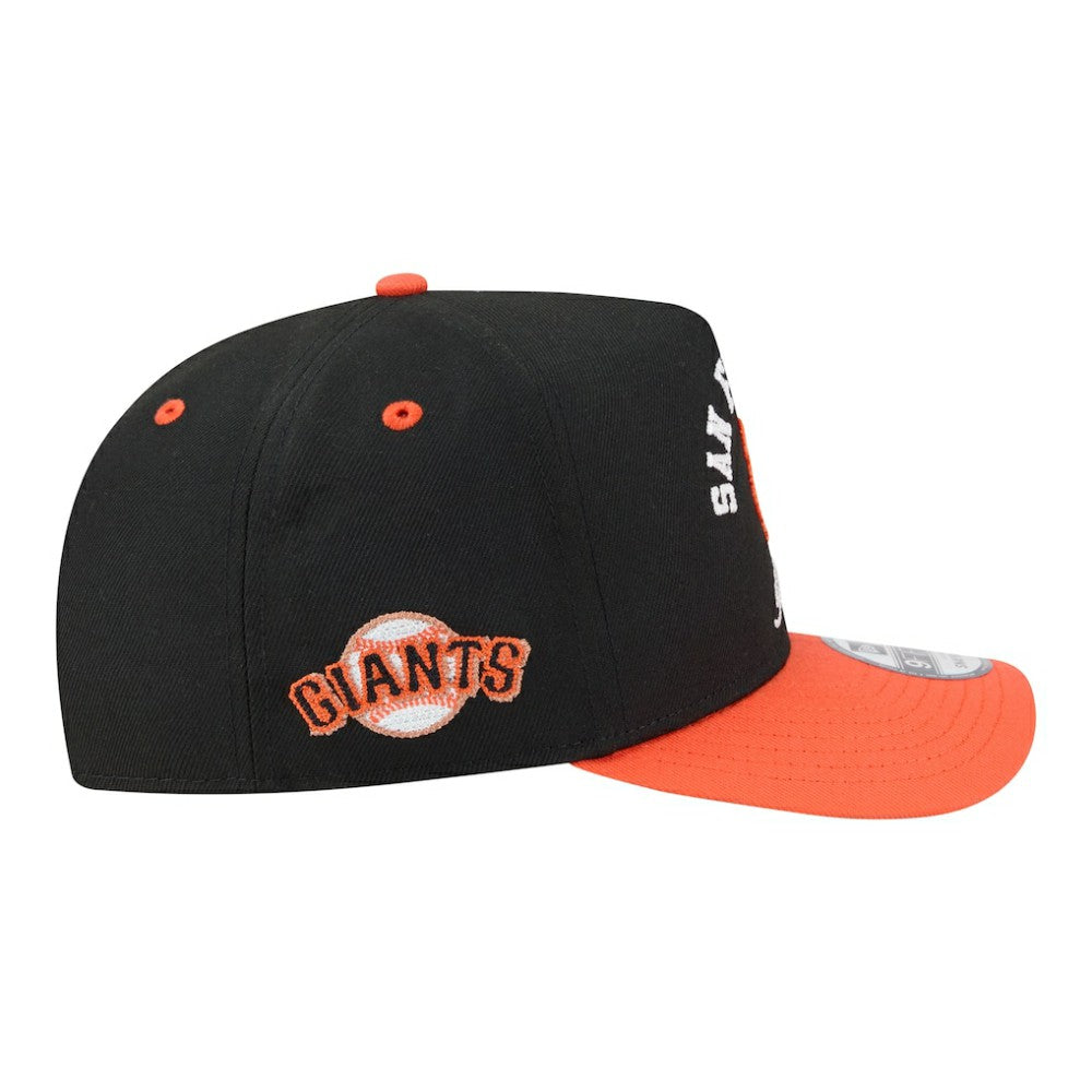San Francisco Giants Arched A-Frame 9FIFTY Adjustable Hat Black/Orange | New Era