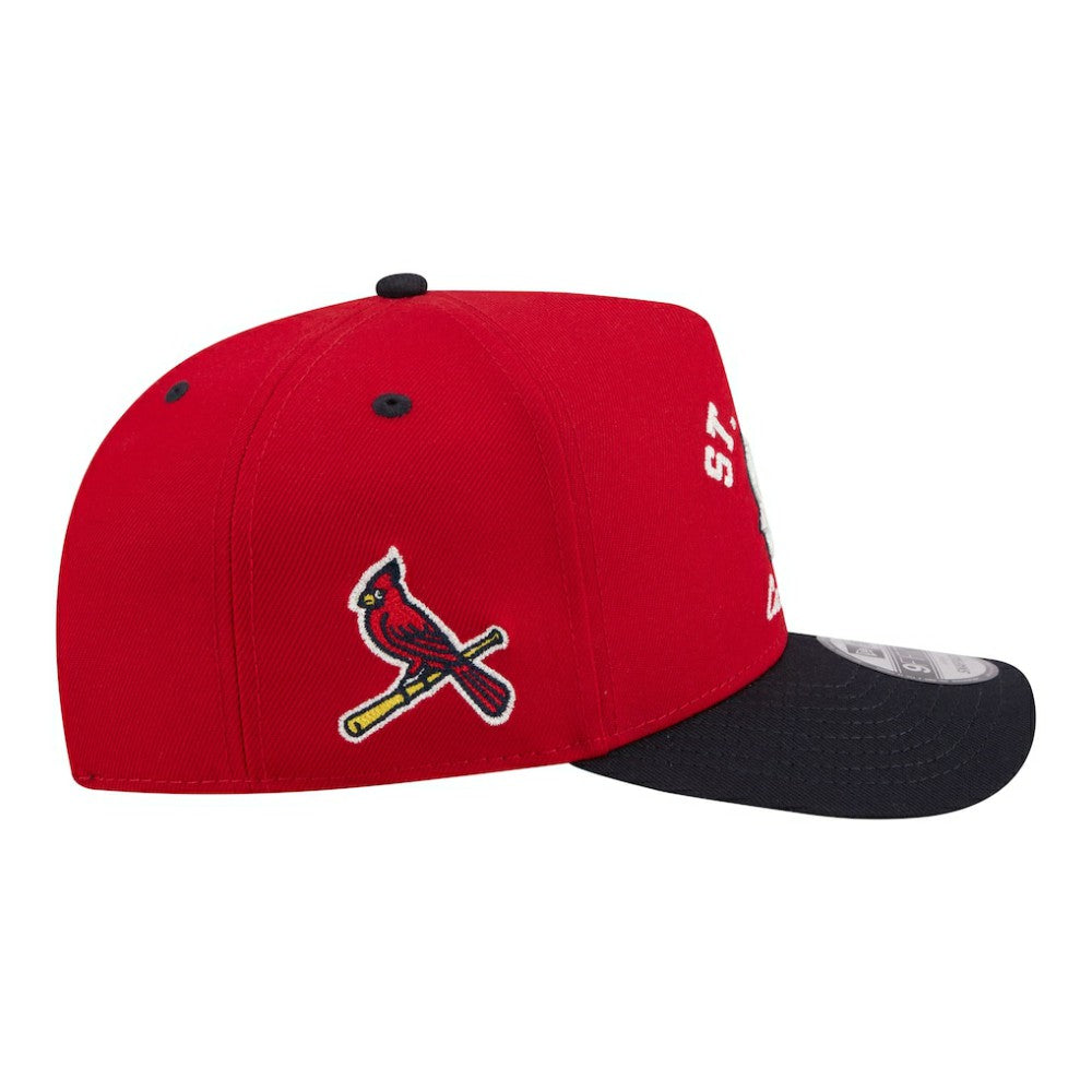 St. Louis Cardinals Arched A-Frame 9FIFTY Adjustable Hat Red/Navy | New Era