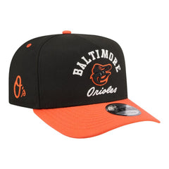 Baltimore Orioles Arched A-Frame 9FIFTY Adjustable Hat Black/Orange | New Era