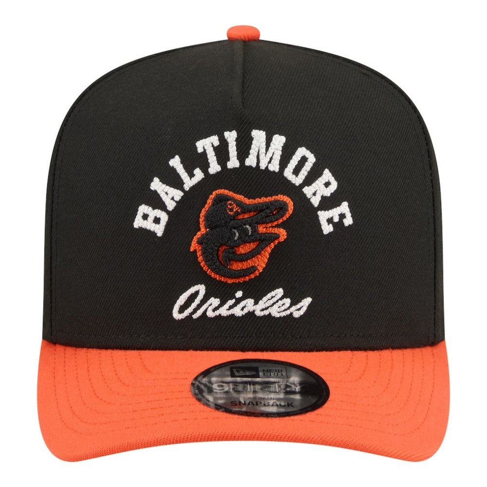 Baltimore Orioles Arched A-Frame 9FIFTY Adjustable Hat Black/Orange | New Era