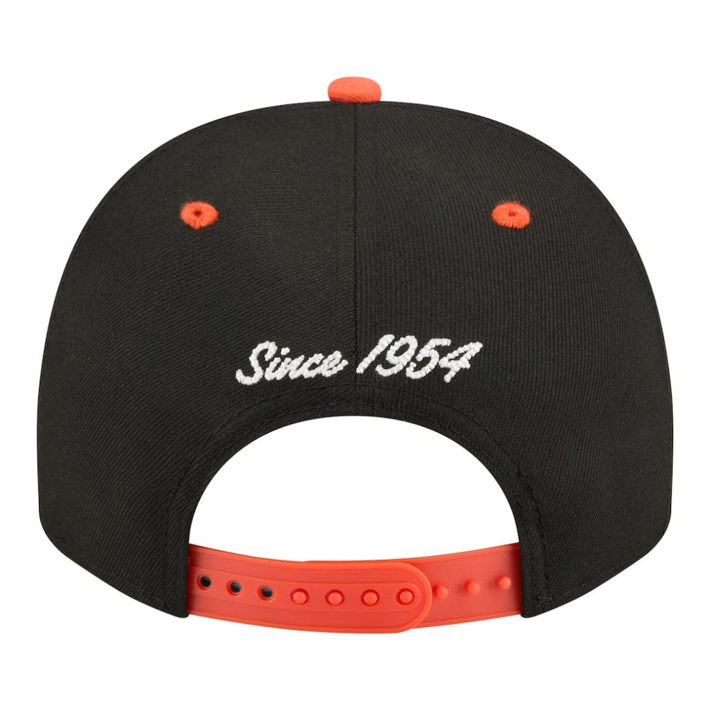 Baltimore Orioles Arched A-Frame 9FIFTY Adjustable Hat Black/Orange | New Era