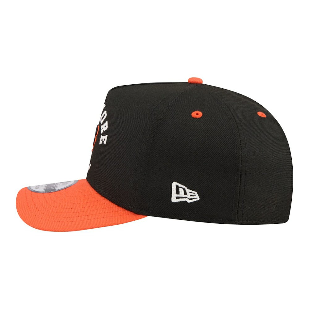 Baltimore Orioles Arched A-Frame 9FIFTY Adjustable Hat Black/Orange | New Era