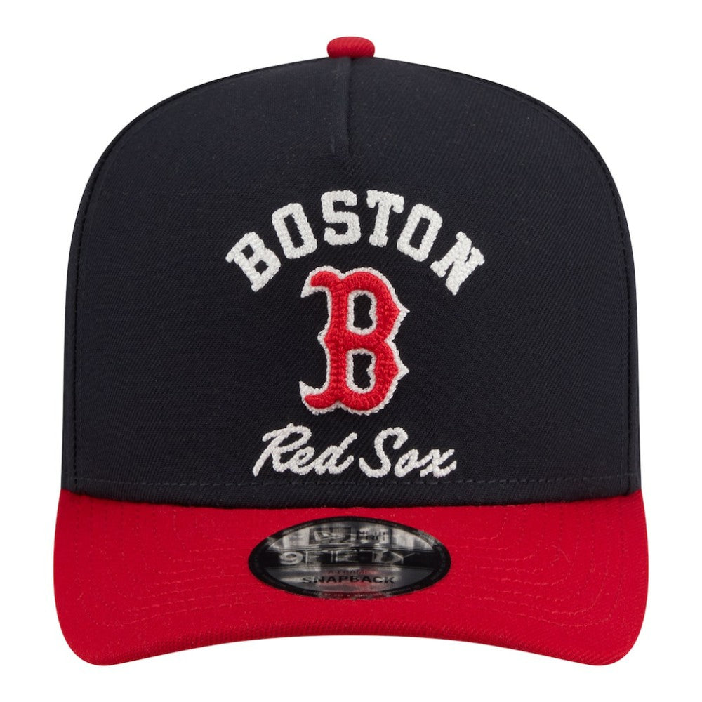 Boston Red Sox Arched A-Frame 9FIFTY Adjustable Hat Navy/Red | New Era