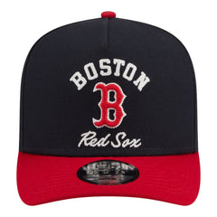 Boston Red Sox Arched A-Frame 9FIFTY Adjustable Hat Navy/Red | New Era