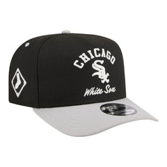 Chicago White Sox Arched A-Frame 9FIFTY Adjustable Hat Black | New Era