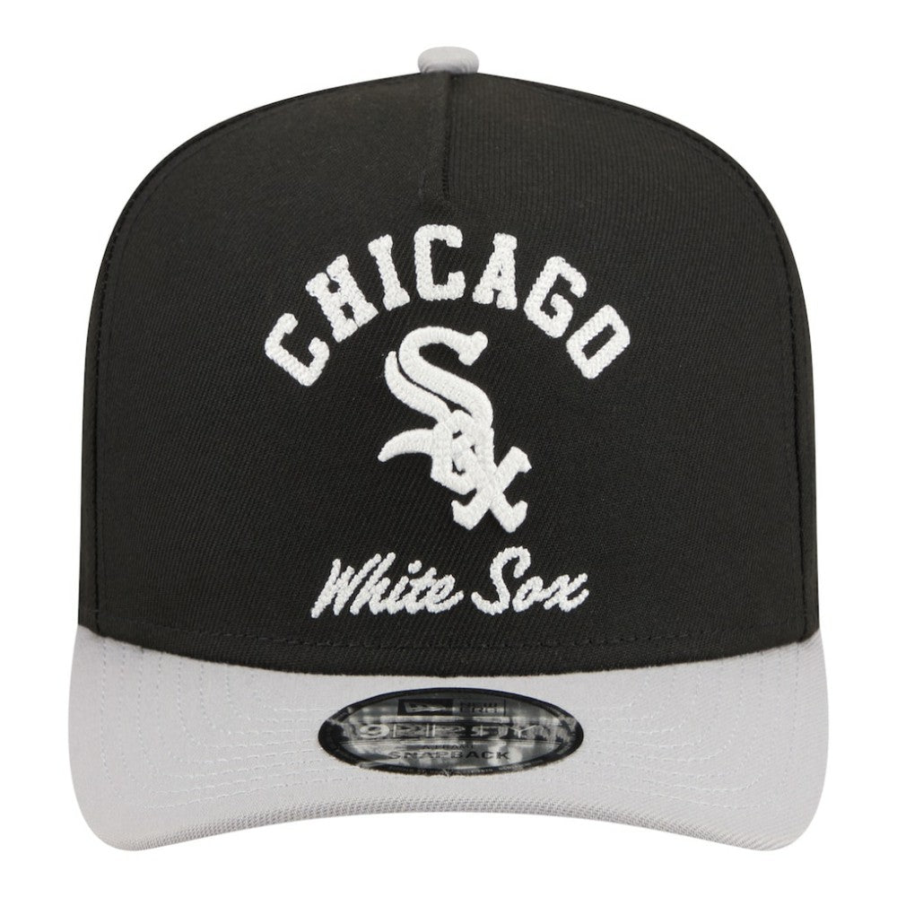 Chicago White Sox Arched A-Frame 9FIFTY Adjustable Hat Black | New Era