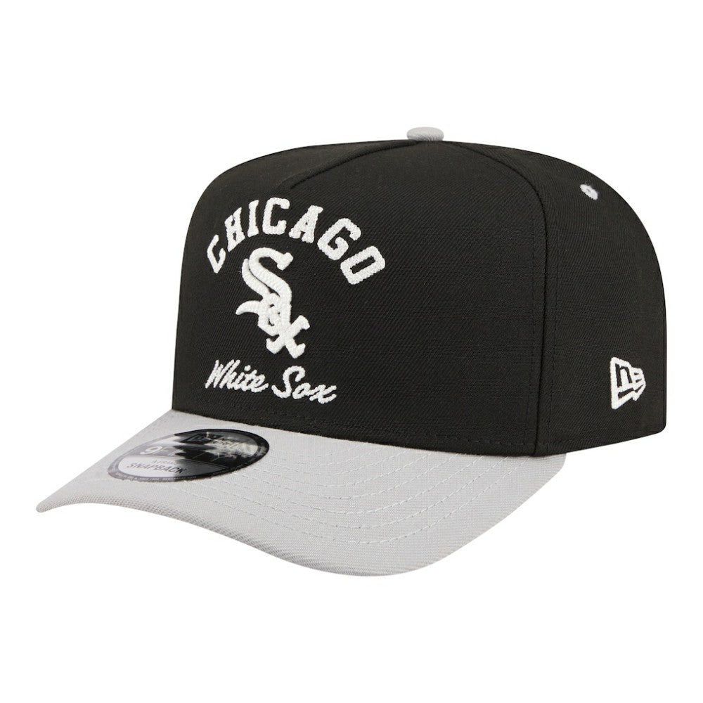 Chicago White Sox Arched A-Frame 9FIFTY Adjustable Hat Black | New Era