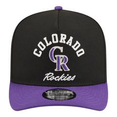 Colorado Rockies Arched A-Frame 9FIFTY Adjustable Hat Black/Purple | New Era