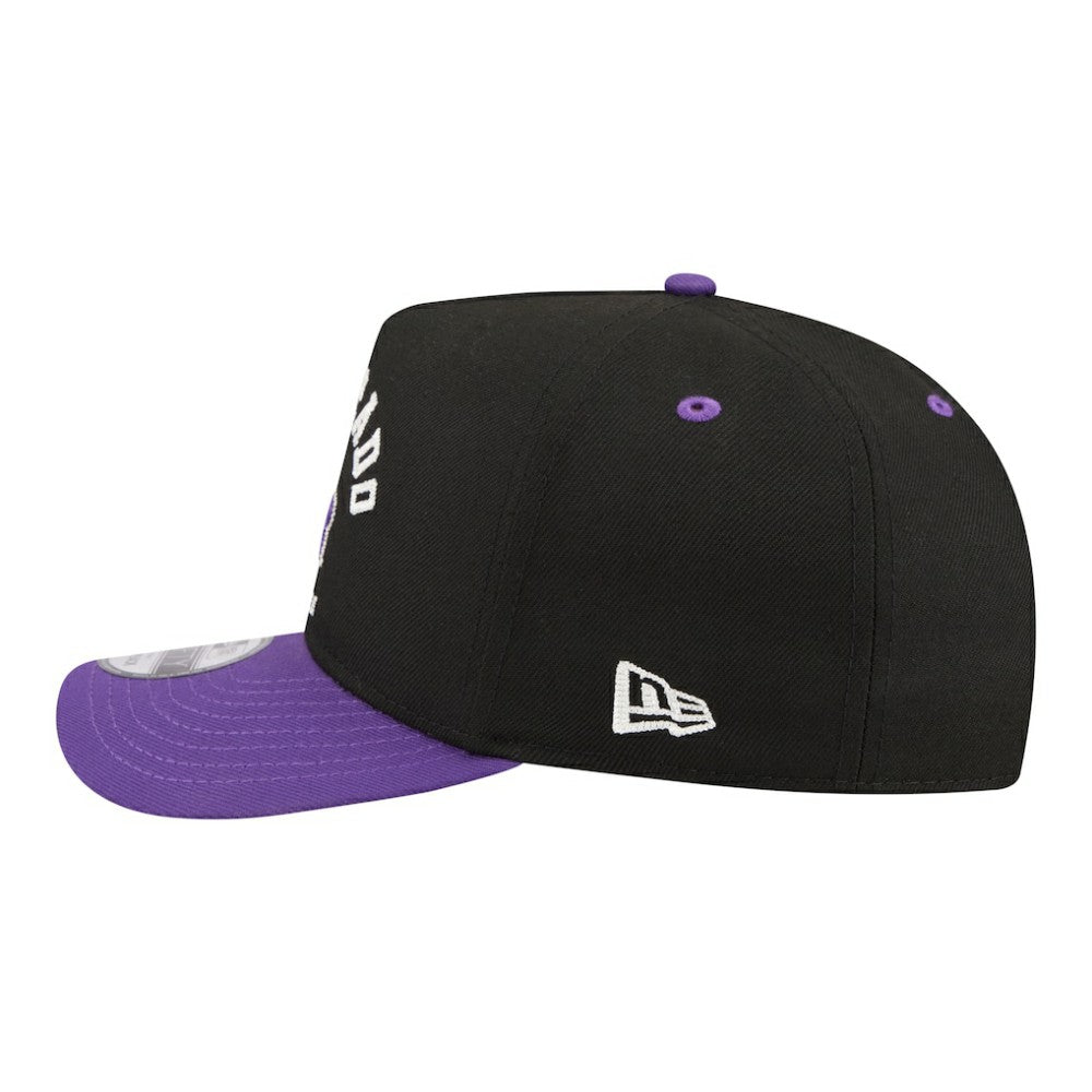 Colorado Rockies Arched A-Frame 9FIFTY Adjustable Hat Black/Purple | New Era