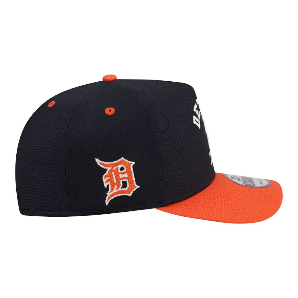 Detroit Tigers Arched A-Frame 9FIFTY Adjustable Hat Navy/Orange | New Era