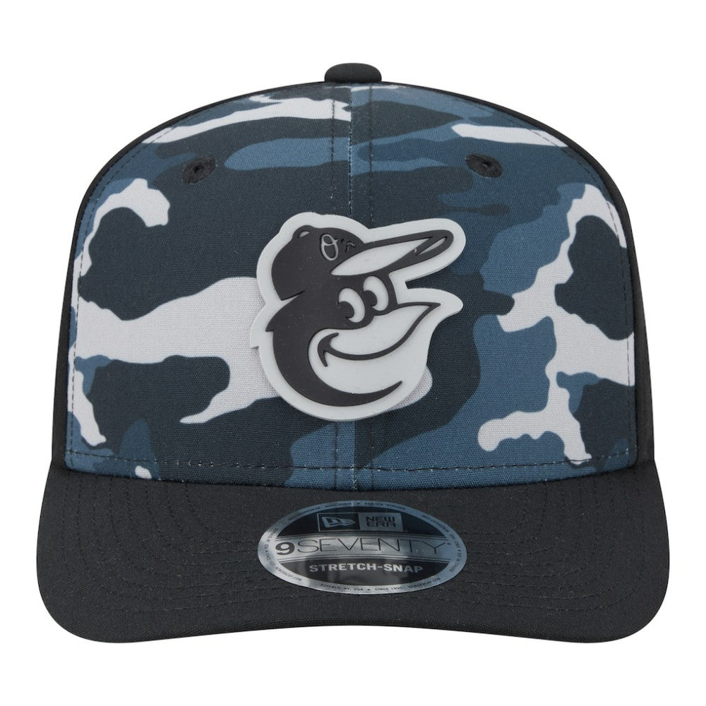 Baltimore Orioles Tonal Camo 9SEVENTY Stretch-Snap Hat Black | New Era