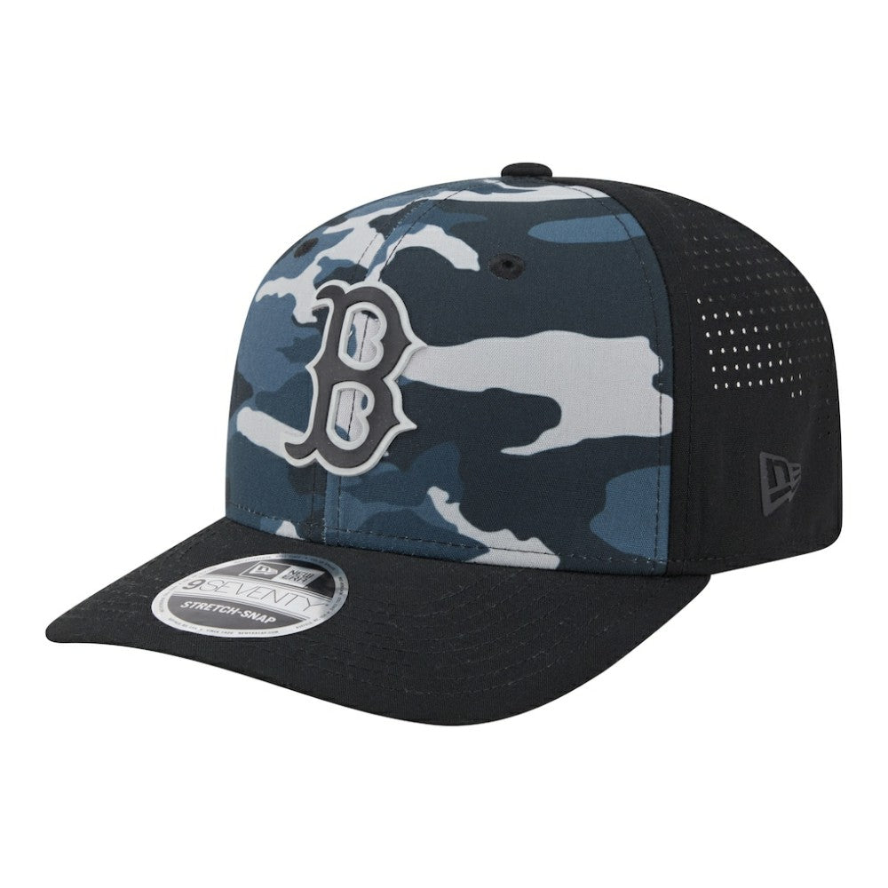 Boston Red Sox Tonal Camo 9SEVENTY Stretch-Snap Hat Black | New Era