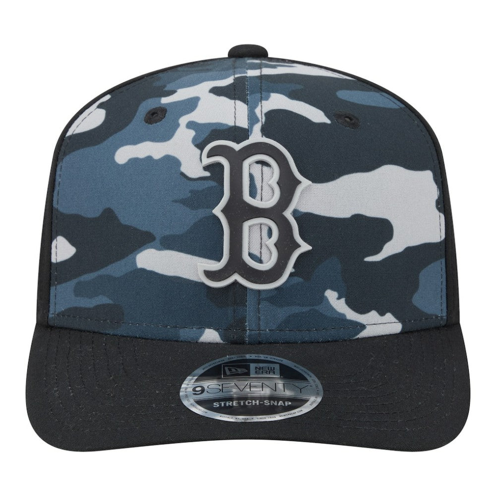 Boston Red Sox Tonal Camo 9SEVENTY Stretch-Snap Hat Black | New Era