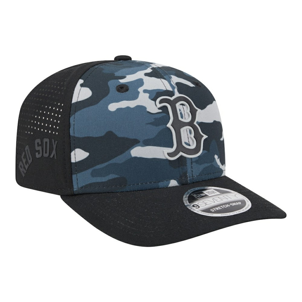 Boston Red Sox Tonal Camo 9SEVENTY Stretch-Snap Hat Black | New Era