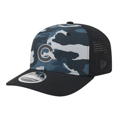 Chicago Cubs Tonal Camo 9SEVENTY Stretch-Snap Hat Black | New Era