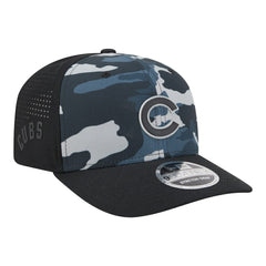 Chicago Cubs Tonal Camo 9SEVENTY Stretch-Snap Hat Black | New Era