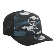 Colorado Rockies Tonal Camo 9SEVENTY Stretch-Snap Hat Black | New Era