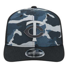Minnesota Twins Tonal Camo 9SEVENTY Stretch-Snap Hat Black | New Era