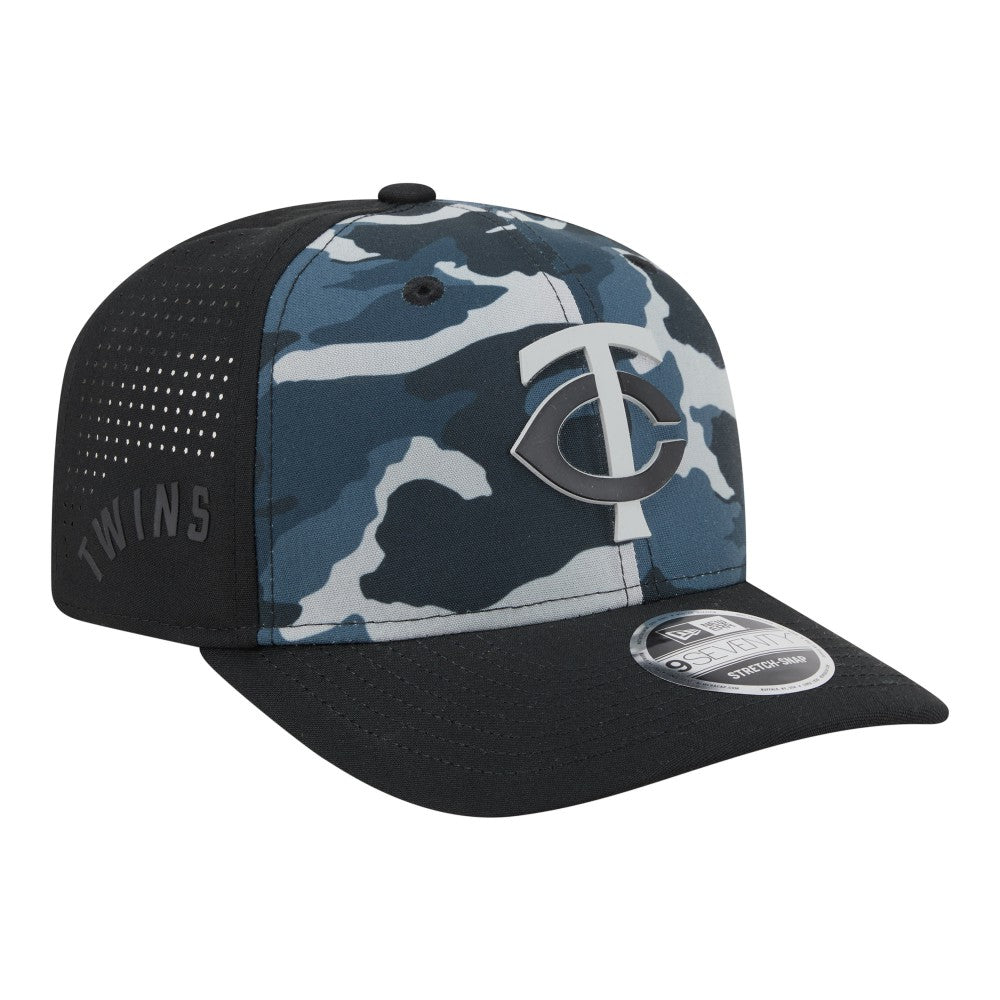 Minnesota Twins Tonal Camo 9SEVENTY Stretch-Snap Hat Black | New Era