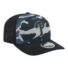 Philadelphia Phillies Tonal Camo 9SEVENTY Stretch-Snap Hat Black | New Era