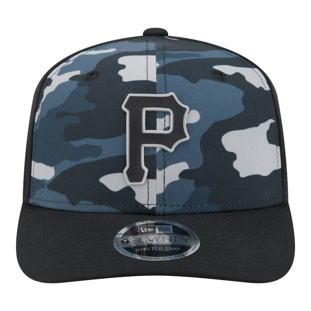 Pittsburgh Pirates Tonal Camo 9SEVENTY Stretch-Snap Hat Black | New Era