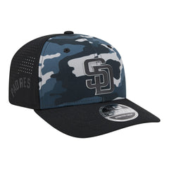 San Diego Padres Tonal Camo 9SEVENTY Stretch-Snap Hat Black | New Era