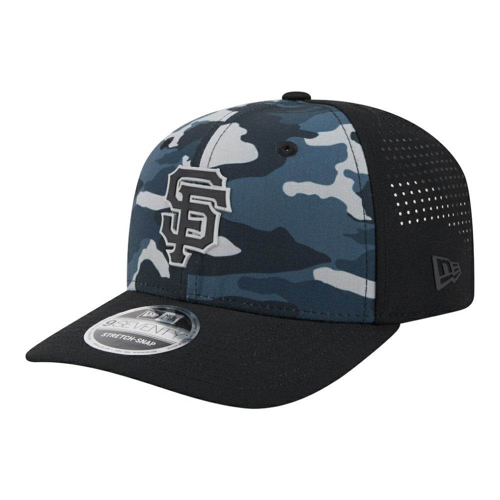 San Francisco Giants Tonal Camo 9SEVENTY Stretch-Snap Hat Black | New Era
