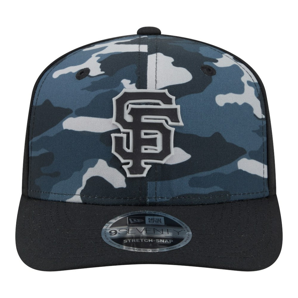 San Francisco Giants Tonal Camo 9SEVENTY Stretch-Snap Hat Black | New Era