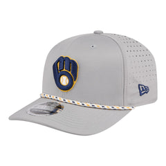 Milwaukee Brewers Sport Rope 9SEVENTY Adjustable Hat Gray | New Era