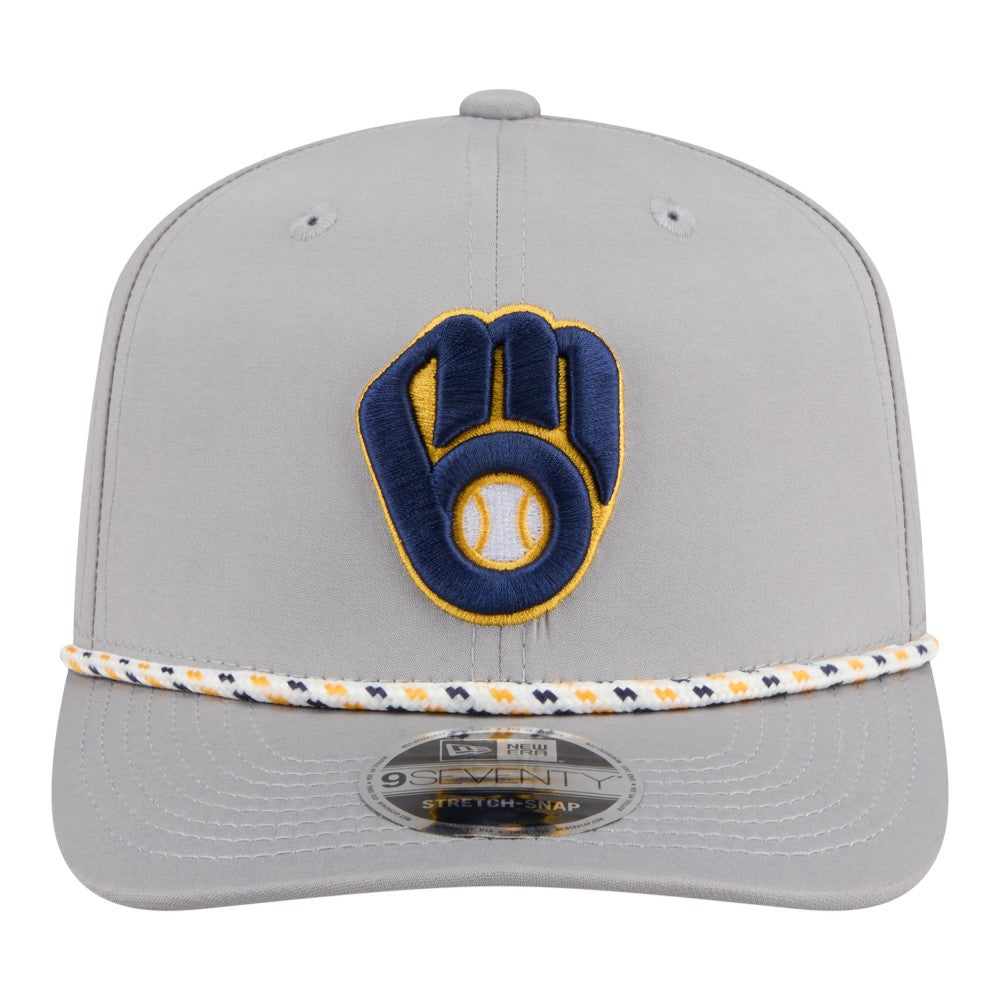 Milwaukee Brewers Sport Rope 9SEVENTY Adjustable Hat Gray | New Era