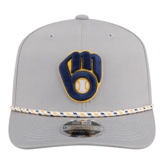Milwaukee Brewers Sport Rope 9SEVENTY Adjustable Hat Gray | New Era