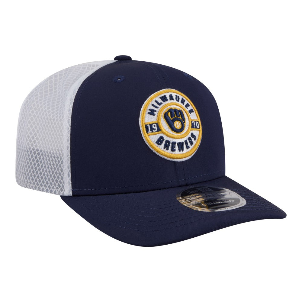 Milwaukee Brewers Active 9SEVENTY Adjustable Trucker Hat Navy | New Era