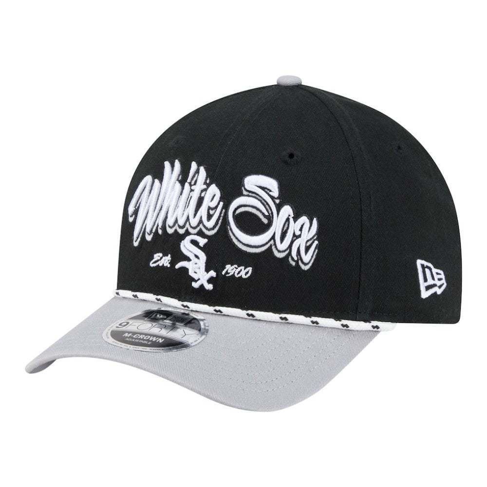 Chicago White Sox Team Loyal 9FORTY M-Crown Adjustable Hat Black/Gray | New Era