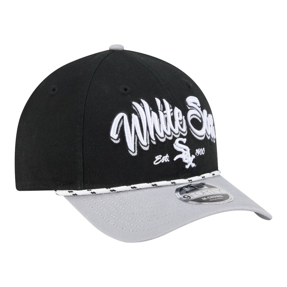 Chicago White Sox Team Loyal 9FORTY M-Crown Adjustable Hat Black/Gray | New Era