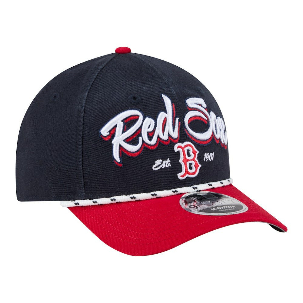 Boston Red Sox Team Loyal 9FORTY M-Crown Adjustable Hat Navy/Red | New Era