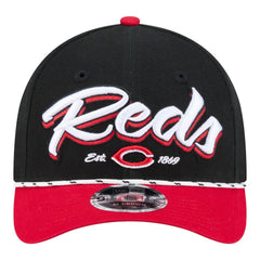 Cincinnati Reds Team Loyal 9FORTY M-Crown Adjustable Hat Black/Red | New Era