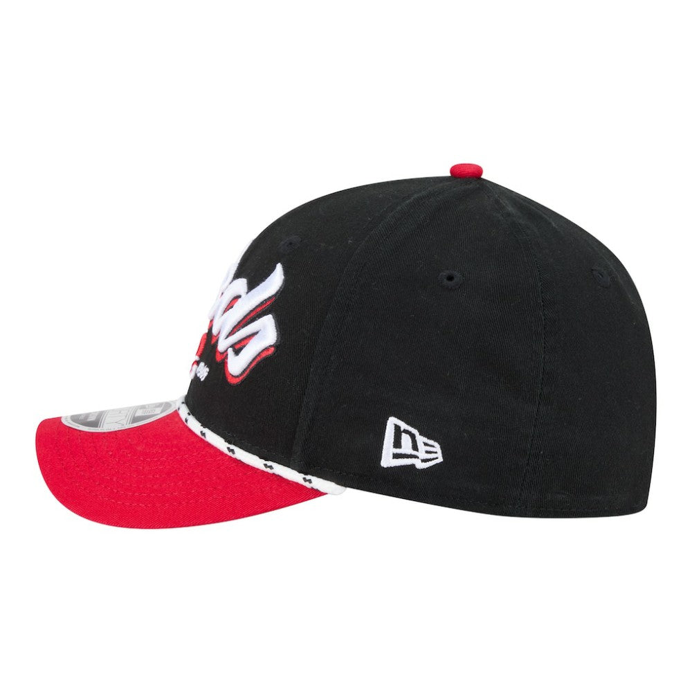 Cincinnati Reds Team Loyal 9FORTY M-Crown Adjustable Hat Black/Red | New Era