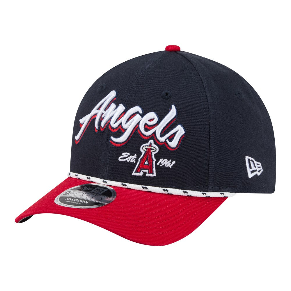 Los Angeles Angels Team Loyal 9FORTY M-Crown Adjustable Hat Navy/Red | New Era